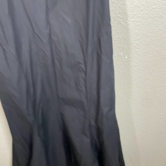 Khaite Size 8 Slip Midi Blair Tie Back Dress Black V Neck 100% Cotton Sleeveless - Picture 3 of 12